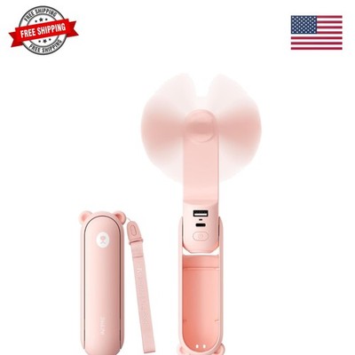 3 IN 1 Handheld Mini Fan - Portable Fan & Power Bank & Flashlight, 19H Max Co...