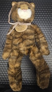 Rare Russ Berrie Tabatha Cat  Plush Toy Brown Tabby Kitten Heartcraft Collection