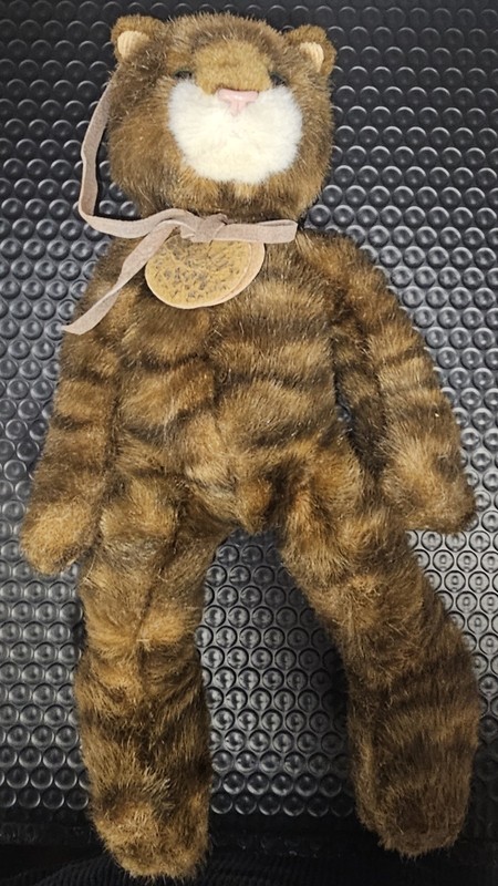 Rare Russ Berrie Tabatha Cat  Plush Toy Brown Tabby Kitten Heartcraft Collection