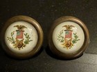Matching Pair Of Antique Grand Army Of The Republic (GAR) Glass Bridle Rosettes — photo 1