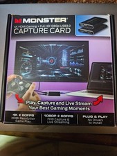 Monster HDMI Capture Card, 4K Full HD 1080P USB 3.0 Audio and Video Device
