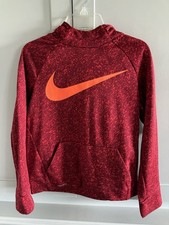 Nike Swoosh Dri Fit Red Hoodie Youth M