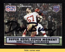BAS 1990 Pro Super Bowl XXV Silver Anniversary Box Set Dan Bunz #147 READ 2k2