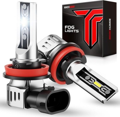 Torchbeam H11/H16/H8 LED Fog Light Bulb, 12000 Lumen Upgrade,600% Brightness H11