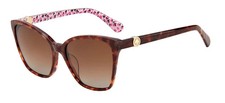 New Kate Spade Women's Sunglasses KS AMIYAH/G/S 0086/LA Havana Brown 56mm