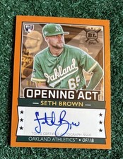 SETH BROWN - 81/99 - 2020 TOPPS OPENING ACT AUTOGRAPH ORANGE ROOKIE CARD #OAA-SB