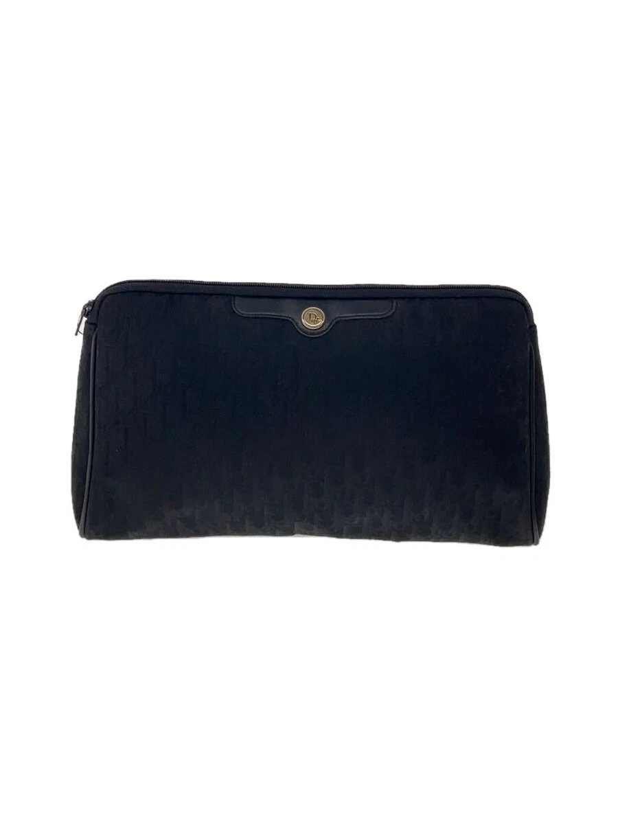 Pochette Christian Dior motif trotteur toile BLK