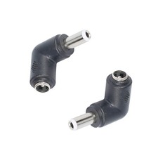 90 Degree DC Power Connector Adapter 5.5x2.5mm to 5.5x2.1mm for Devices