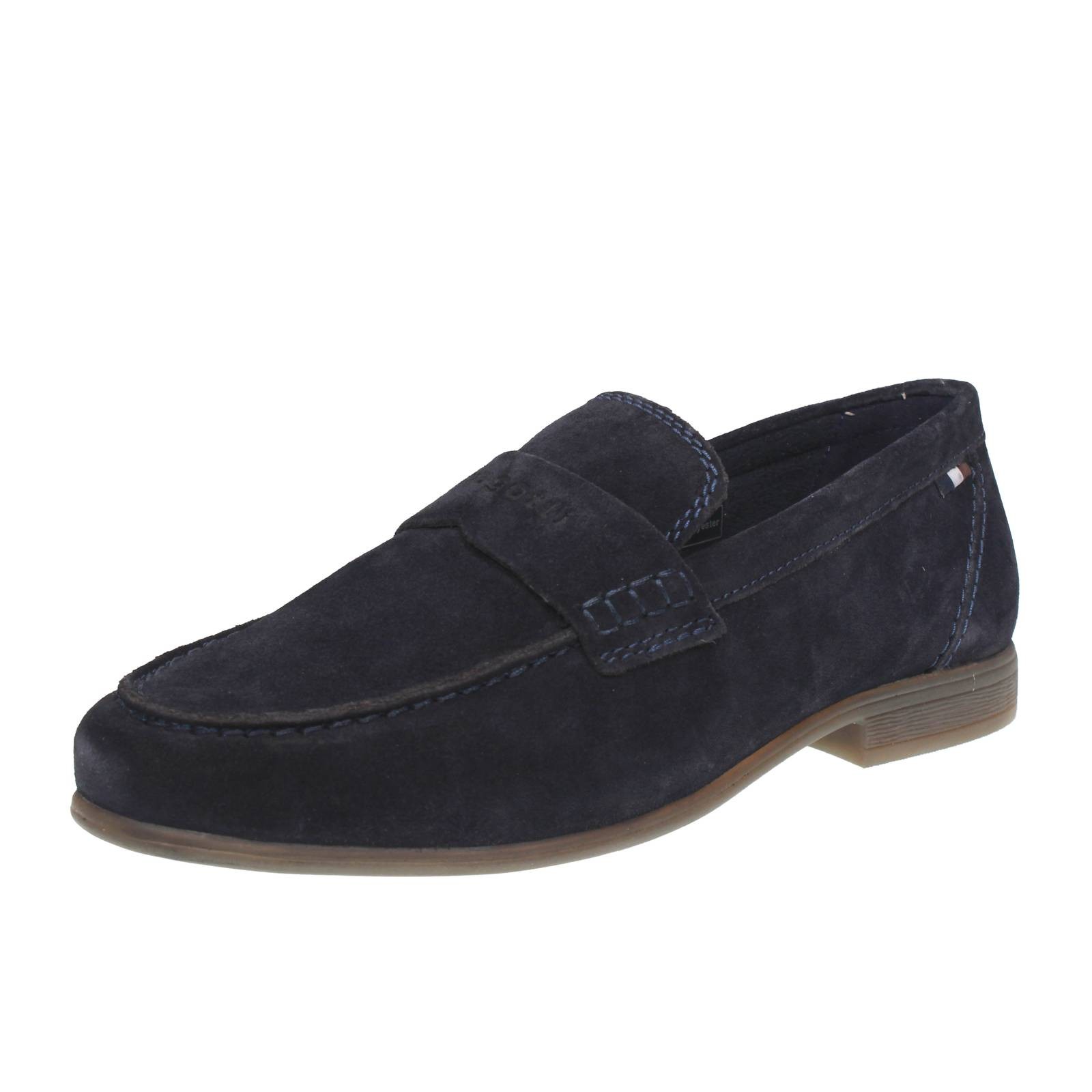 Bugatti Trip - blaue Wildleder Halbschuhe - Gre 42 28cm Herrenschuhe Halbschuhe 16890₽