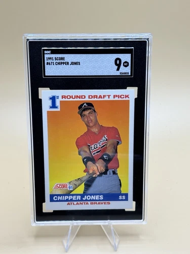1991 Score Chipper Jones Rookie RC #671 SGC 9 Braves