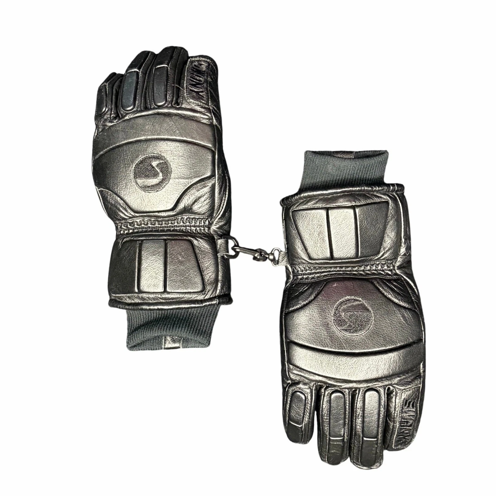 Swany Alpine Dry Black Leather Ski Gloves Padded Motorcycle Men’s Large