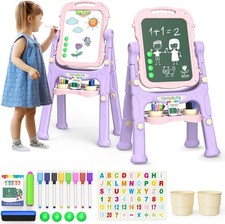Kids Easel Standing Art Easel for Kids, Double Sided Children