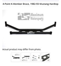 1982-93 Ford Mustang Convertible Maximum Motorsports 4 Point K-member Brace