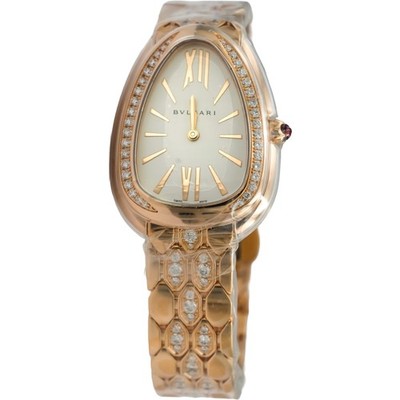 BVLGARI 18k Rose Gold Serpenti Seduttori All Factory Ladie's Watch w/ B & P $55k