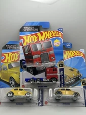 HOT WHEELS  2024 HW SCREEN TIME TRANSFORMERS BUMBLEBEE LOT OF X2 OPTIMUS PRIME 1