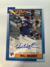 2025 Topps Series 2 Will Wagner 1990 35th Anniversary RC Auto #90B2-WW Blue Jays