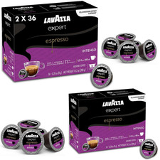 Lavazza Expert Espresso Intenso Capsules 72 Count Dark Roast Coffee Pods wit