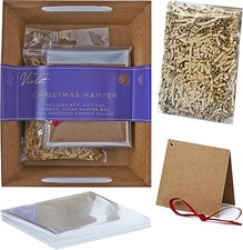 Design By Violet Brown Kraft Hamper Basket Set – Create Your Own Hamper Kit with