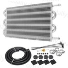 Aluminum Universal Oil Cooler Kit 6 Row Remote Transmission Oil Cooler Radiator