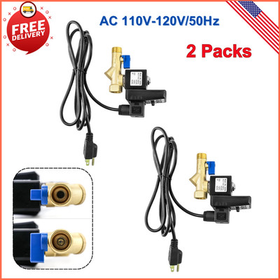 Air Tank Drain Valve 2 Packs AC 110V 1/2'' Integrated Automatic Timed Drain Valve