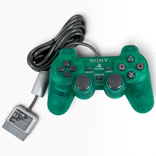 Sony PS1 DualShock Controller Emerald Green Clear Translucent SCPH-1200 OEM