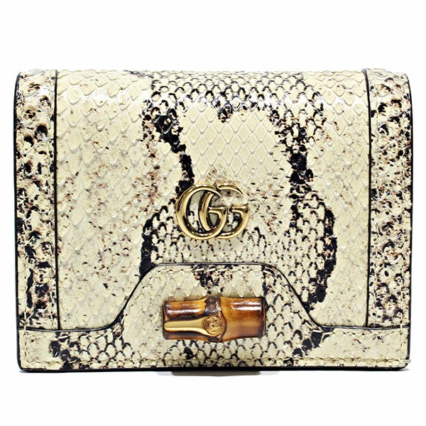 GUCCI 658244 Python Wall Bifold Card Case Used - image 1