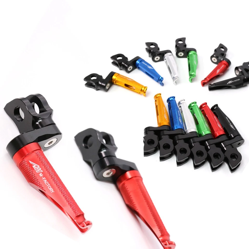 Clavijas de pie inferiores rojas MFP 25 mm para Kawasaki ER-6N 05-08 07 06 Foto 2 de 4