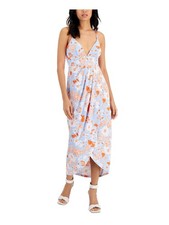 INC Womens Light Blue Adjustable Pullover Padded Inserts Maxi Dress S