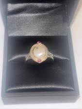Vintage Sterling Silver 925 Vermeil Pearl Ring Size 7.1/2 Estate