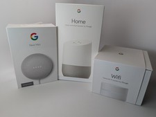 Google Nest Mini (2nd Gen) NEW + (Google Home & Google Wifi) USED Value Bundle