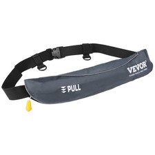 105N Manual Inflatable Waist Belt PFD 400D Oxford Adjustable Gray
