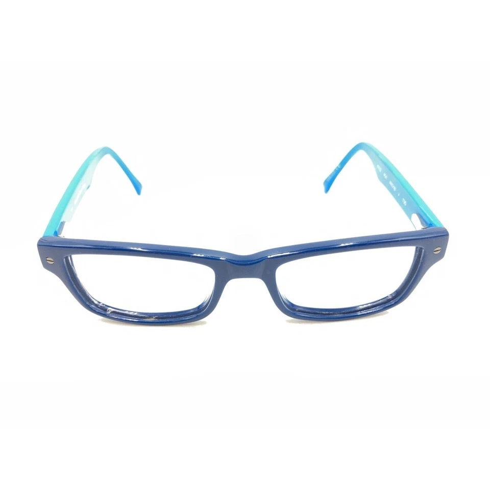 Marcos de gafas Marchon NYC Kids Kyle 454 azul rectangular 48-18 135 diseñador Foto 2 de 4