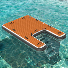 Inflatable Floating Dock Platform EVA Traction Deck Heavy Duty Handles D Rings