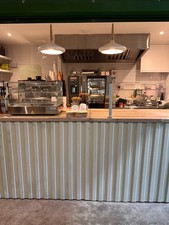 Café Market Stall Modular Shop Counter Wheeled–Glass Sneeze Protector