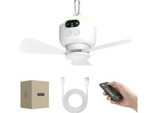 Portable USB Cooling Fan, White Compact Desktop Personal Air Circulator