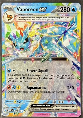 Pokemon Prismatic Evolutions Double Rare EX EEVEE Set Of 9