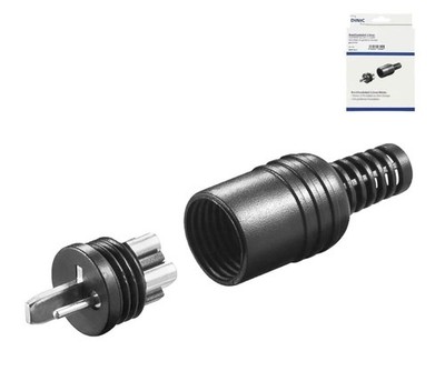 DINIC Lautsprecherstecker, schwarz, 2 Stück #26647453