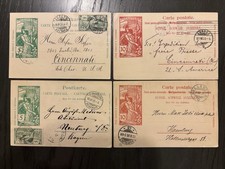 4 Antique Swiss Switzerland Postcards 1900 Postal Cards 25th Anniversary UPU