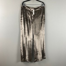 J.Crew Carolina pant in drapey velvet Natural size 12 Wide Leg
