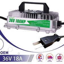 36V 18A Battery Charger Compatible with Club Car EZGO Golf Carts Crowfoot Plug