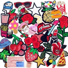 36pcs Random Assorted Styles Kid Embroidered Patch Sew On/Iron On Patch Appli...