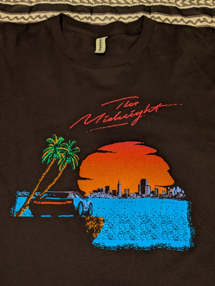 The Midnight Band Official Tour Shirt 8 Bit Miami Neon Nights XXL