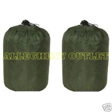 2 US Army USGI Military WATERPROOF CLOTHING WET WEATHER BAG LAUNDRY GREEN GC