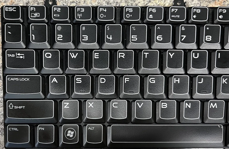 TECLADO PORTÁTIL Dell Alienware M14x R2 14" repuesto teclas individuales teclas Foto 3 de 4