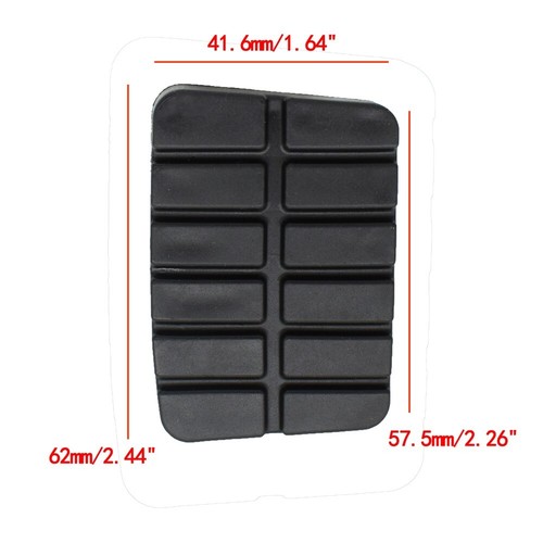 2Pcs Brake Clutch Pedal Rubber Replacement Pads Cover For Nissan Navara 86-2006 - Picture 3 of 7