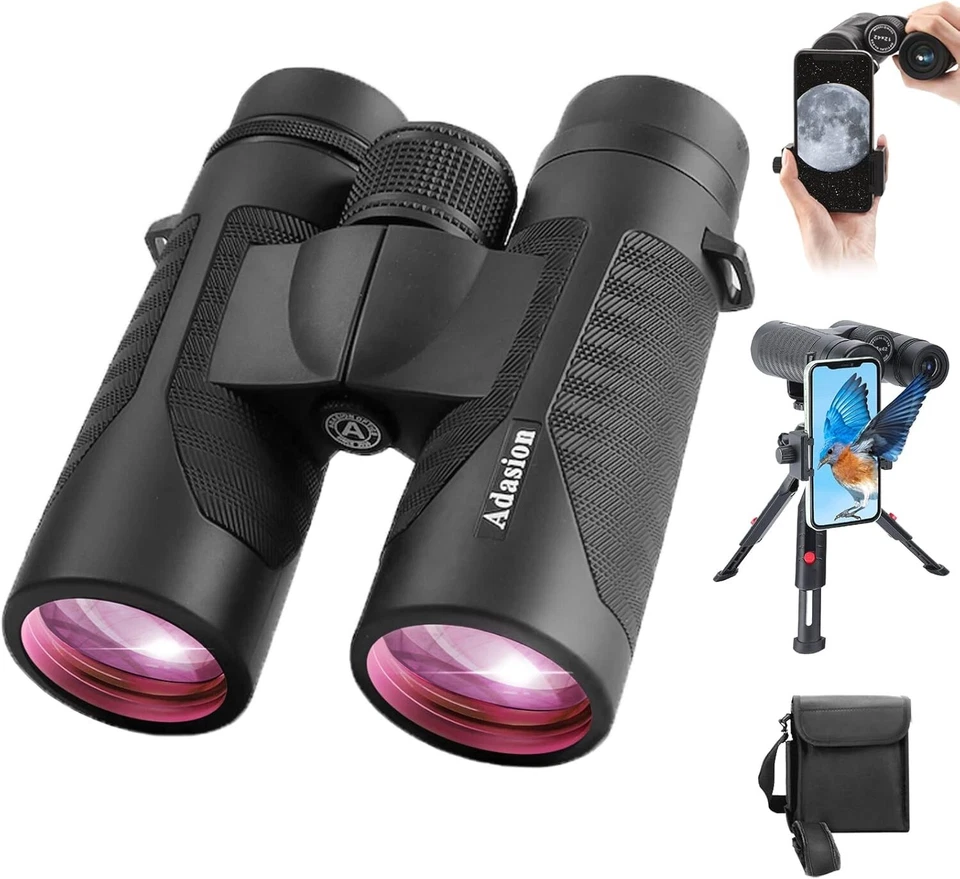 Lightweight 12x42 HD Binoculars for Bird Watching & Adventure, Tripod Included - Image 3 of 4