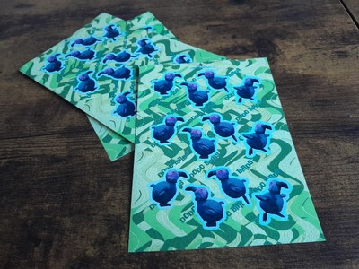 Cliffcographics Dodo Vögel Dinosaurier A5 Stickerbogen