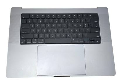OEM Apple MacBook Pro 16'' M1 2021 A2485 Top Case Keyboard Palmrest Gray - A