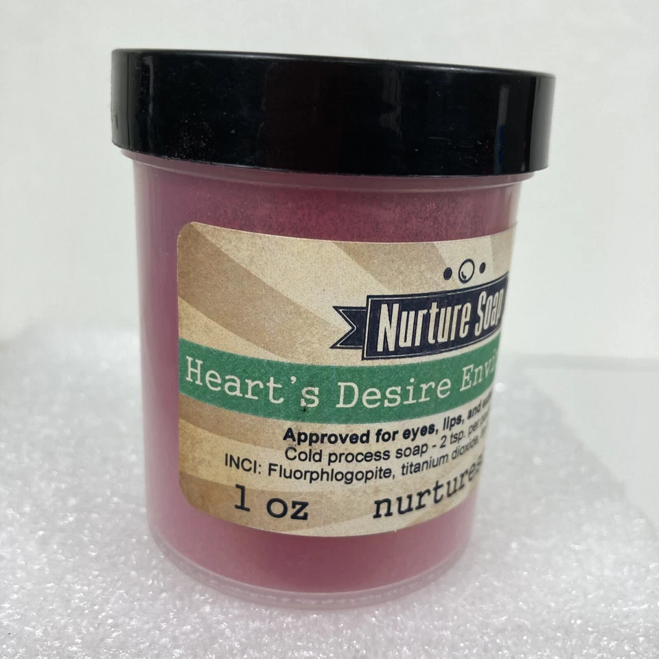 Nurture Soap Heart's Desire EnviroGlitter Pink Eyes Lips Cold Process 1 Oz Jar - Image 2 of 4