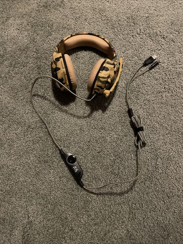 Gleenfit G2600 PS5 Camo Gaming Headset, PS4 Headset with Microphone